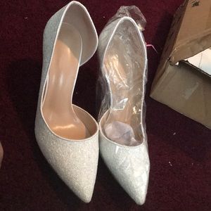 White Sparkly Stilettos